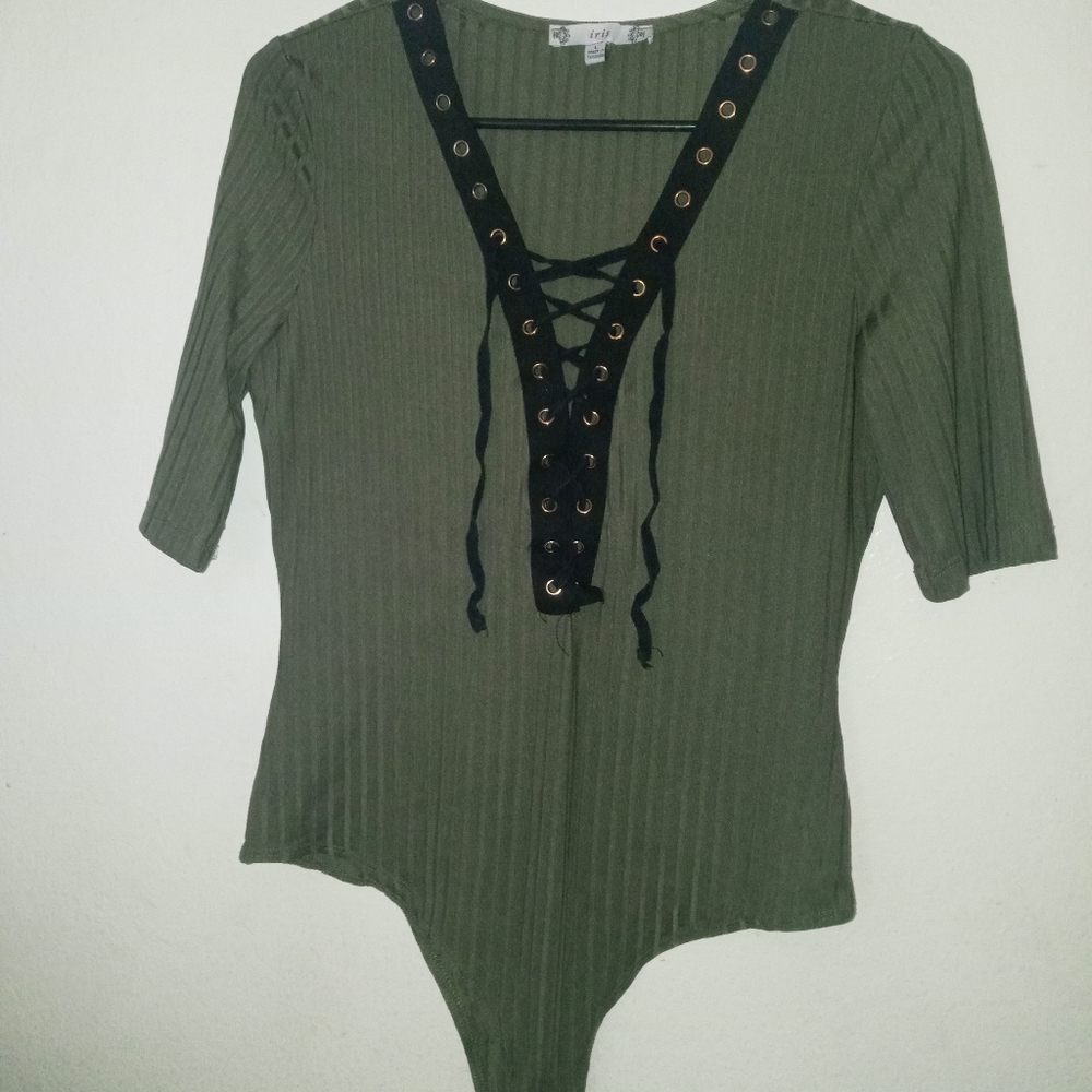 Lace Up Front Body Suit